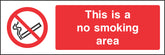 This is a no Smoking area Sign